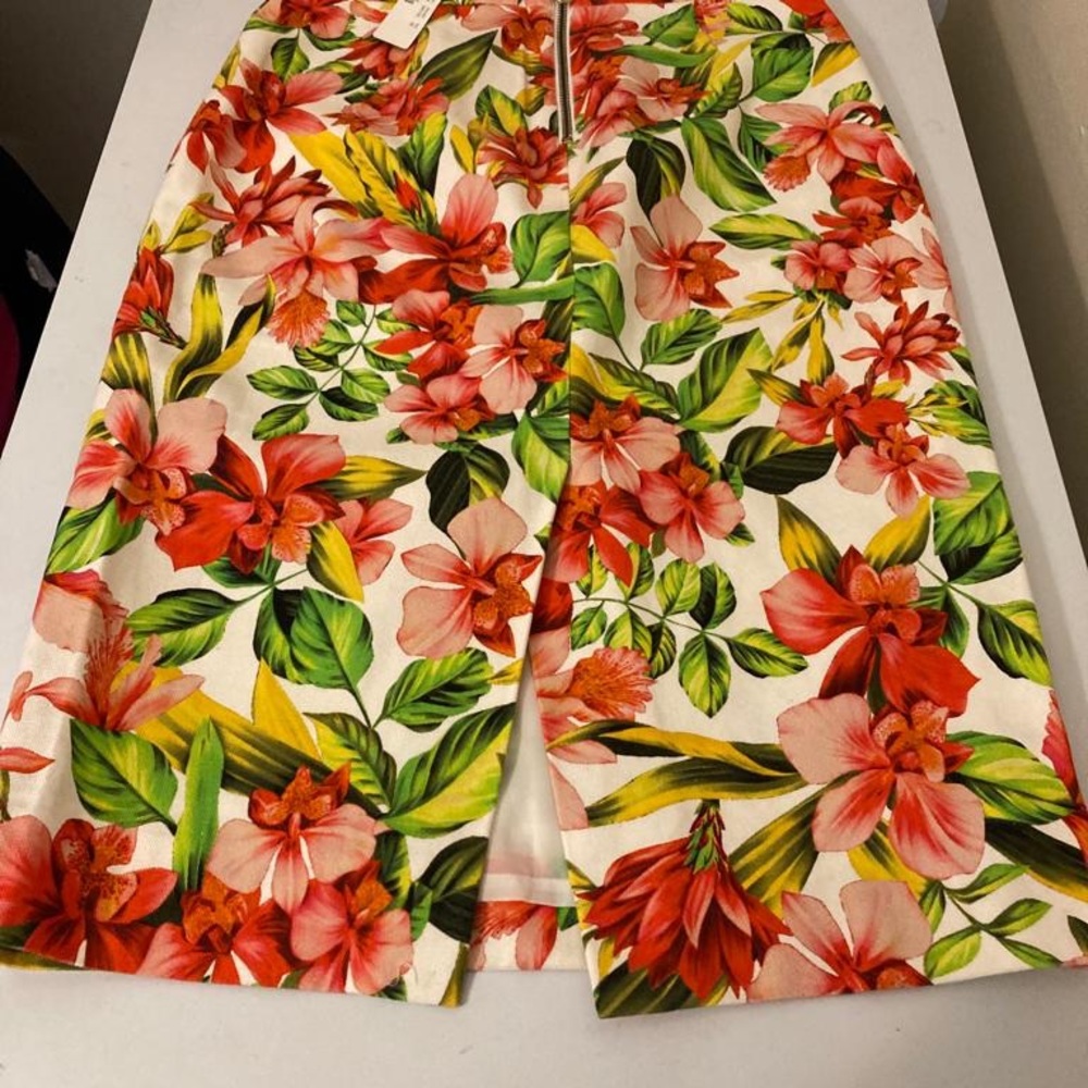 J.Crew Collection hibiscus pencil skirt